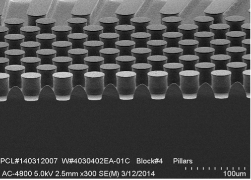 Silicon cooling pillars developed for 3D integrated-circuit thermal management
